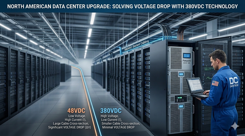 के बारे में नवीनतम कंपनी का मामला North American Data Centers: Addressing Voltage Drop in Long-Distance Cabling via 380VDC Technology
