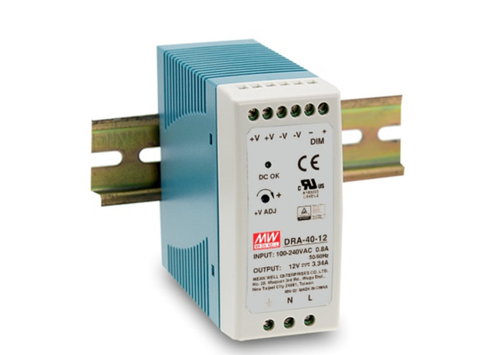 DRA सीरीज 40W 12V दीन रेल माउंटेड पावर सप्लाई DRA-40 DRA-60