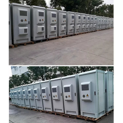 डबल डोर 24U आउटडोर टेलीकॉम एनक्लोजर IP55 एंटी थेफ्ट