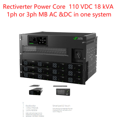 पावर कोर 110vdc Eltek रेक्टीवर्टर 18 Kva 24kw 230v फ्लैटपैक पावर सिस्टम
