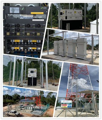 16KW 24KW टेलीकॉम हाइब्रिड सिस्टम एमपीपीटी और सोलर मॉड्यूल एलटेक ब्रांड 241119.650 241115 के साथ।650