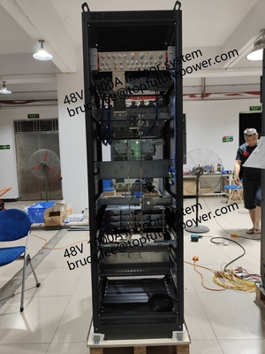 कस्टम मेड पावर प्लांट FP2 48Vdc 48kw 1000A इंडोर टेलीकॉम बिग प्लांट Eltek रेक्टिफायर स्मार्टपैक2 कंट्रोलर 3 फेज 208V