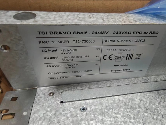 सीई+टी पावर एसटीआई BRAVO 24/48V 230VAC 2U पावर 19 इंच के कैबिनेट के लिए शेल्फ P/N T324730000