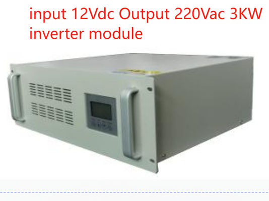 डीसी एसी इन्वर्टर 19 इंच 4RU रैक प्रकार इनपुट 12Vdc से आउटपुट 220Vac कस्टम निर्मित 3kw इन्वर्टर मॉड्यूल