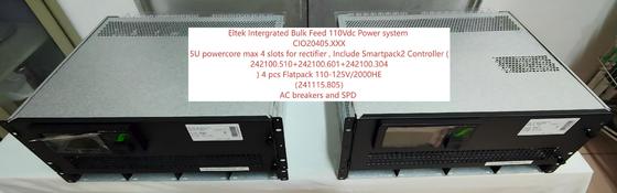 Eltek Flatpack2 110Vdc 8KW DC पावर सिस्टम CIO20405.XXX Flatpack 110-125V/2000HE 241115.805 241119 के साथ सिस्टम।805