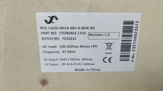 एलटेक 4kw 230v डीसी पावर सप्लाई सिस्टम CTOR0201.001 दूरसंचार के लिए एकीकरण के साथ स्टैंडअलोन रेक्टिफायर