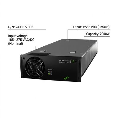 Eltek Flatpack2 110V 2000 HE  Rectifier Module  P/N: 241115.805  High Efficiency DC Power for Utilities  Substations