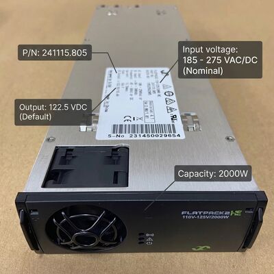 एल्टेक फ्लैटपैक2 110V 2000 HE रेक्टिफायर मॉड्यूल P/N: 241115.805 यूटिलिटीज सबस्टेशनों के लिए उच्च दक्षता डीसी पावर