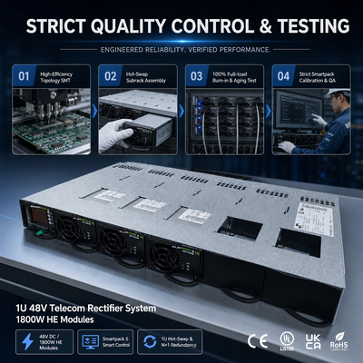 Eltek CTOS0501.XXX Flatpack S 1U 5R 48Vdc 5-Slot Power System with 3x 1800HE Modules