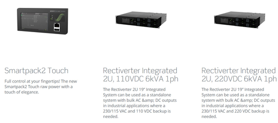 8KW 230Vac 4KW 115Vac रेक्टीवर्टर पावर सिस्टम 48Vdc इंटीग्रेटेड 2U 6kVA 1ph (CIOR0402.XXX)