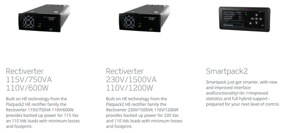 Flatpack 2 टेलीकॉम पावर सिस्टम CIOR1207 18KVA 24KVA 241120.100 241120.102