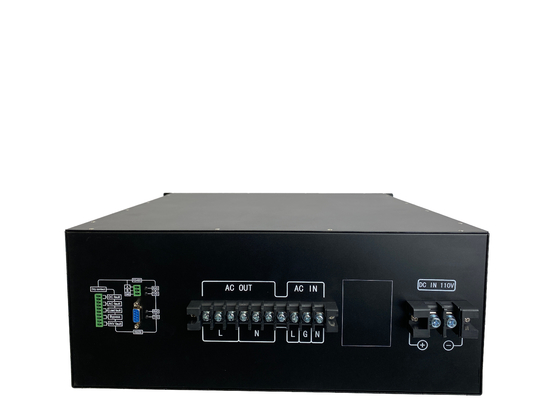 19 इंच साइन वेव रैक माउंट इनवर्टर 110Vdc से 220Vac 1KVA